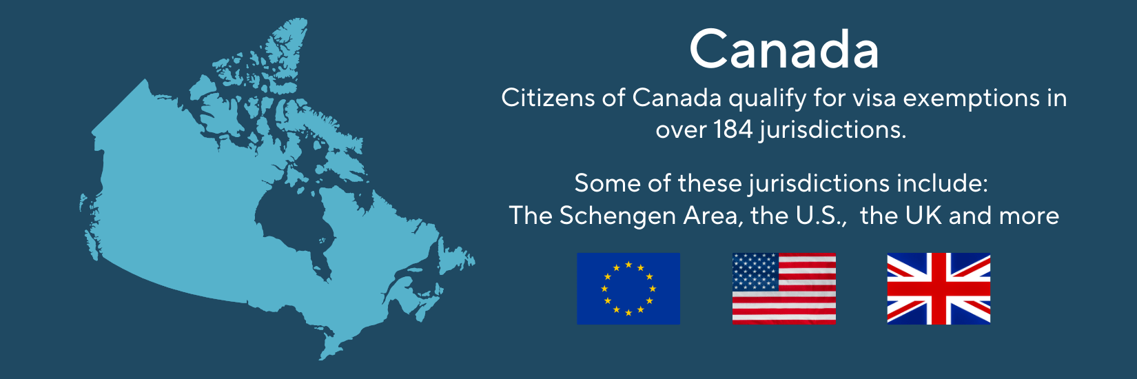Citizens of Canada qualify for visa exemptions in over 184 jurisdictions.