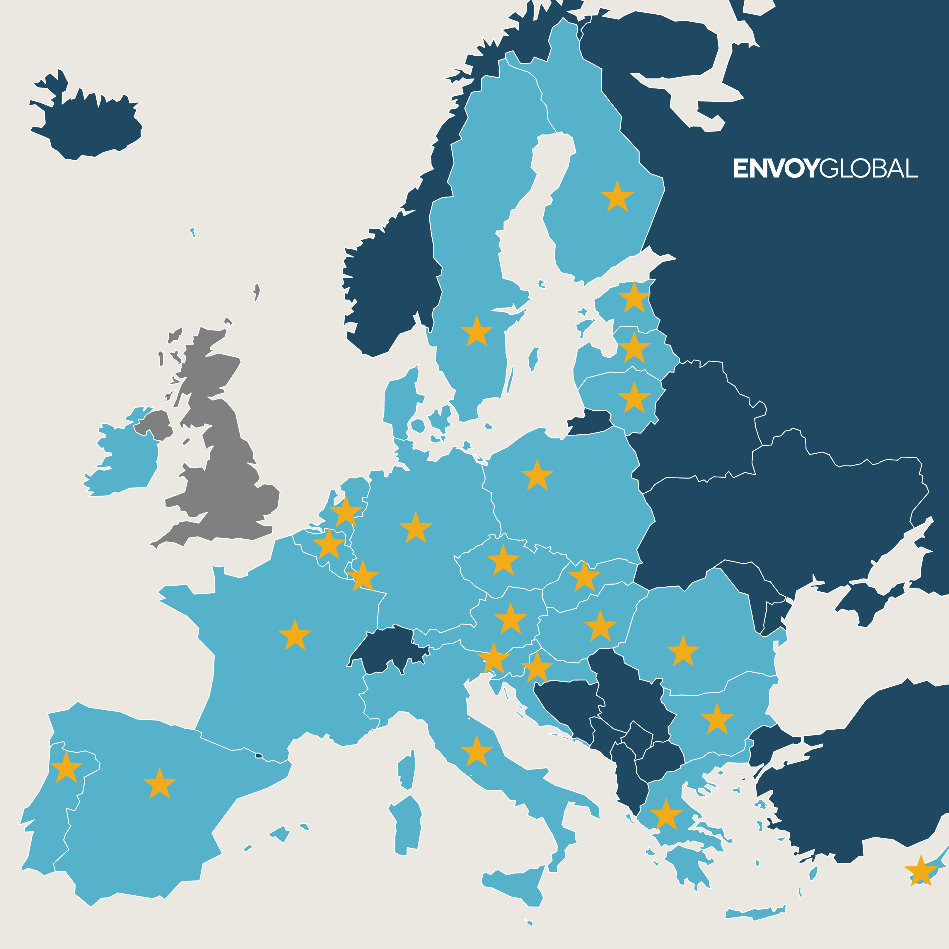 The EU Blue Card applies in 25 of the 27 EU countries.