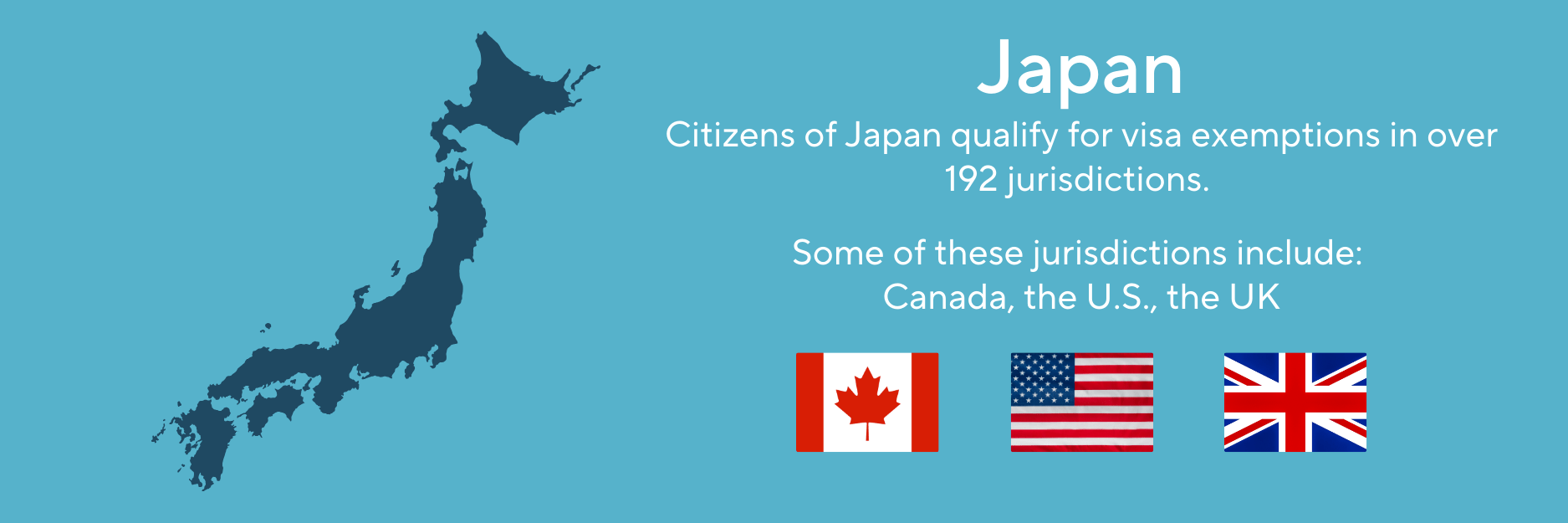 Citizens of Japan qualify for visa exemptions in over 192 jurisdictions.